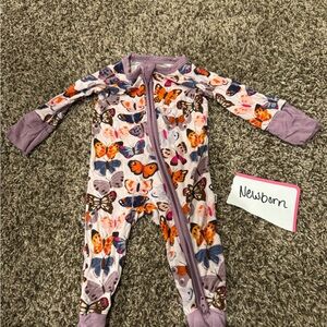 Butterfly Print Kids One Piece